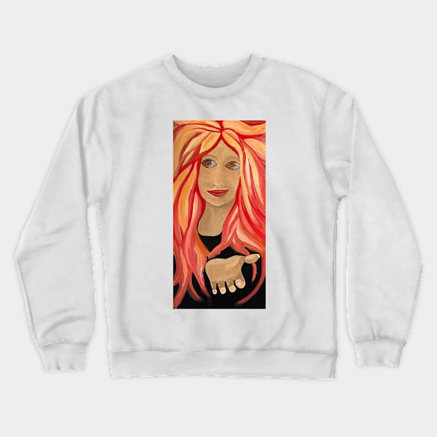 Fire Goddess Crewneck Sweatshirt by Snobunyluv